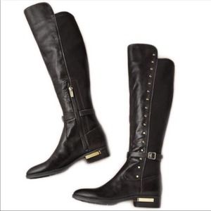 Vince Camuto Shoes | Vince Camuto Pelda Black Leather Riding Boots 5.5 | Color: Black | Size: 5.5 | Pm-51578469's Closet